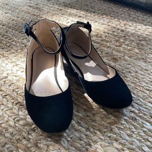Velvet Black Flats
